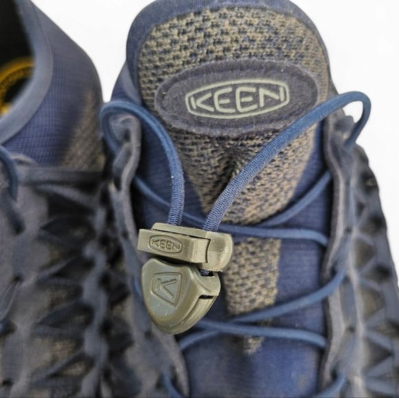 KEEN Men's Uneek Exo Blue Slip-on Bungee Trail Sneaker Size 11 - Picture 2 of 8